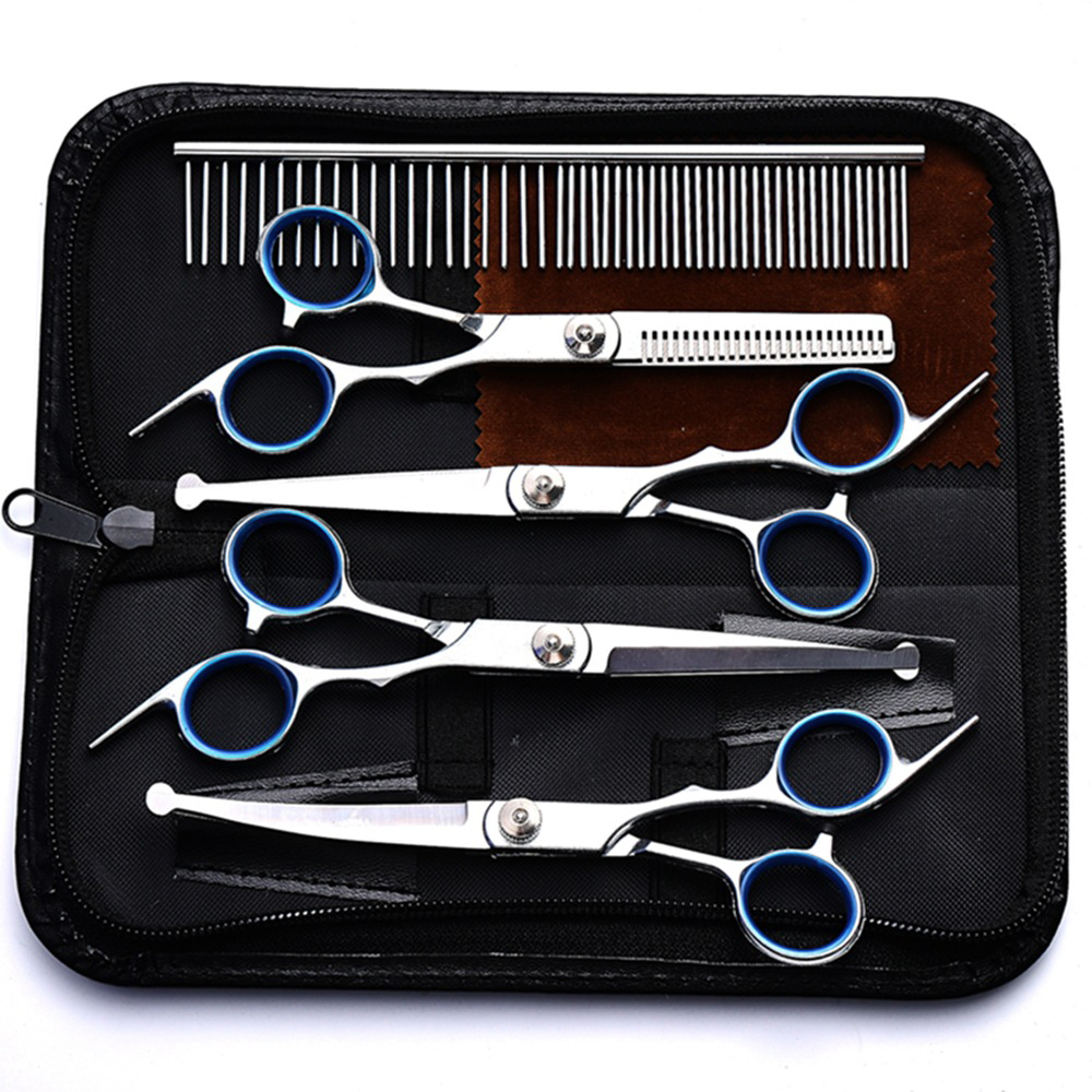 Hair Care Steps - مجموعة مقصات احترافية لتهذيب شعر الكلاب