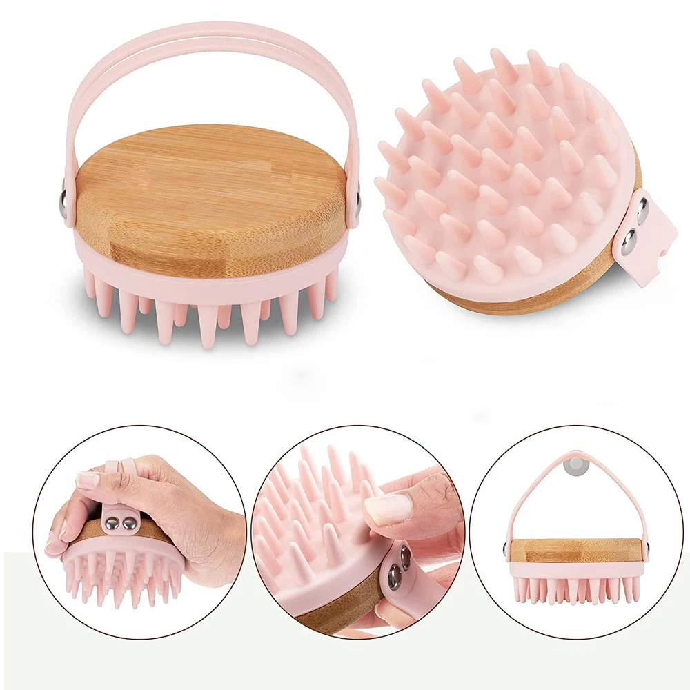 Bamboo Hair Brush - جديد فروة الرأس مدلك الشامبو فرشاة