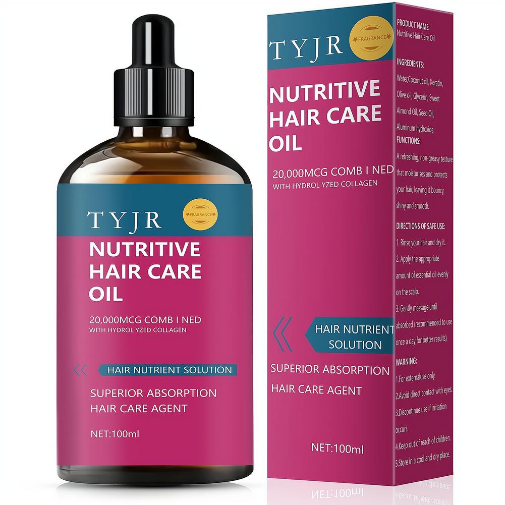 Hair Care Nutrition - زيت أساسي مغذي للعناية بالشعر بالكولاجين،