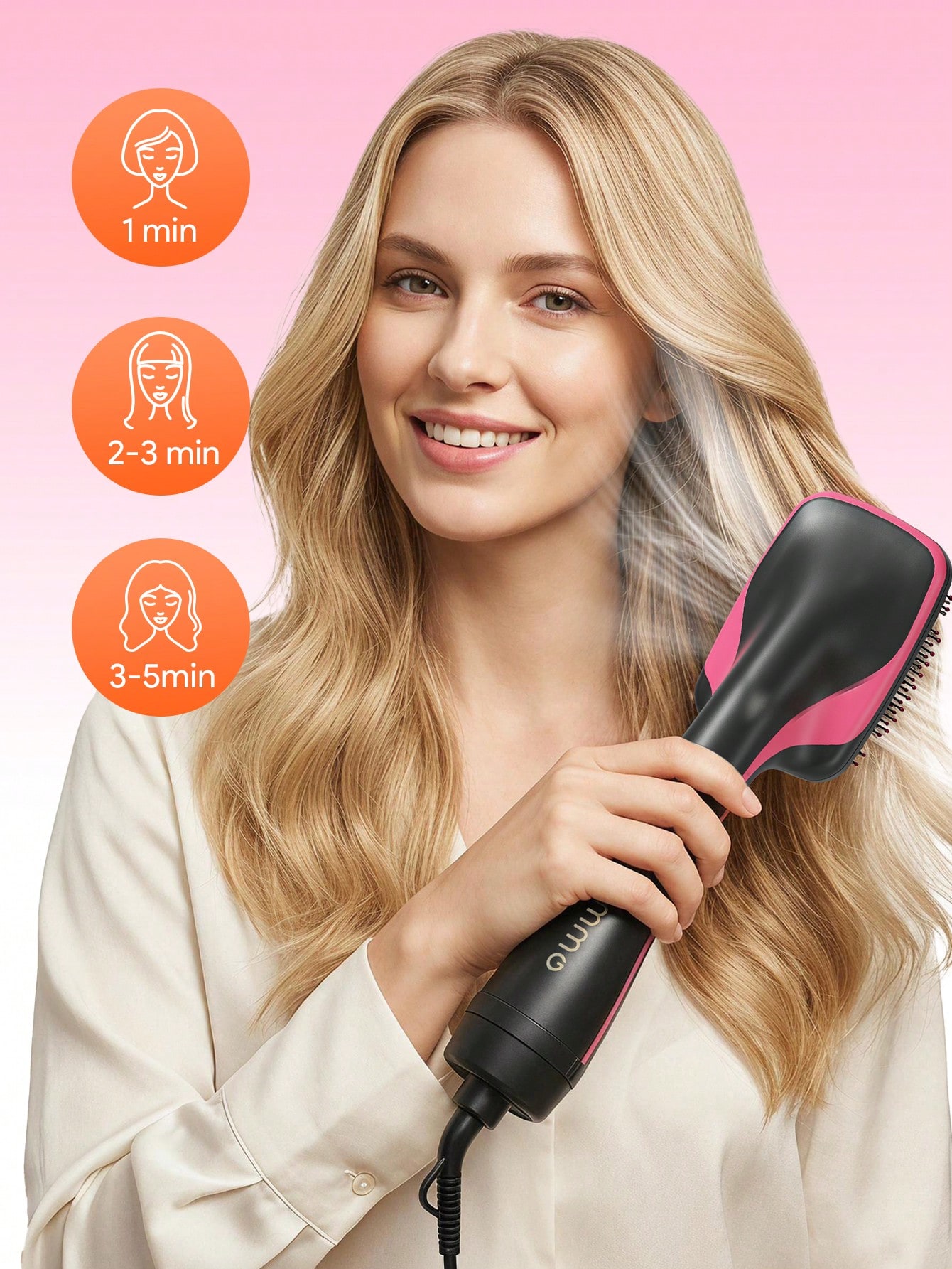 فرشاة هواء ساخن 3 في 1 من JMMO - مراجعة Hair Care Steps وسعره