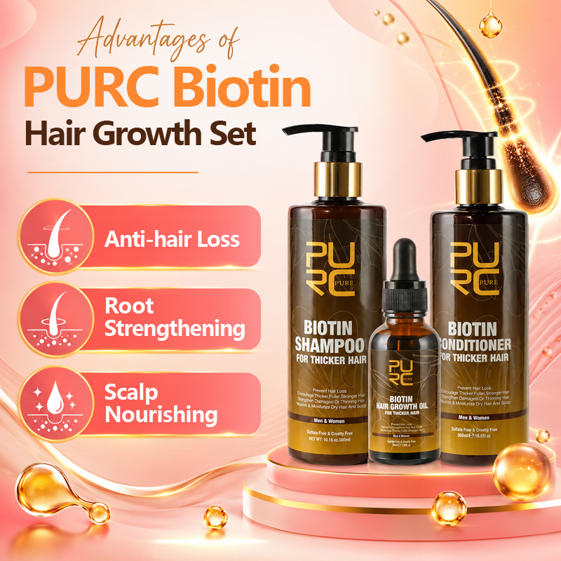 PURC البيوتين زيت نمو الشعر شا - مراجعة Keratin Treatment Set وسعره